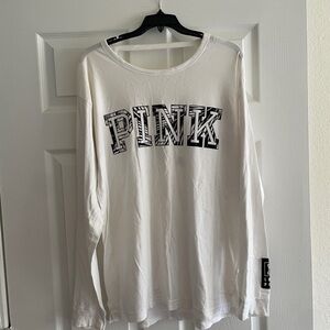 Victoria's Secret PINK White Long Sleeve Shirt